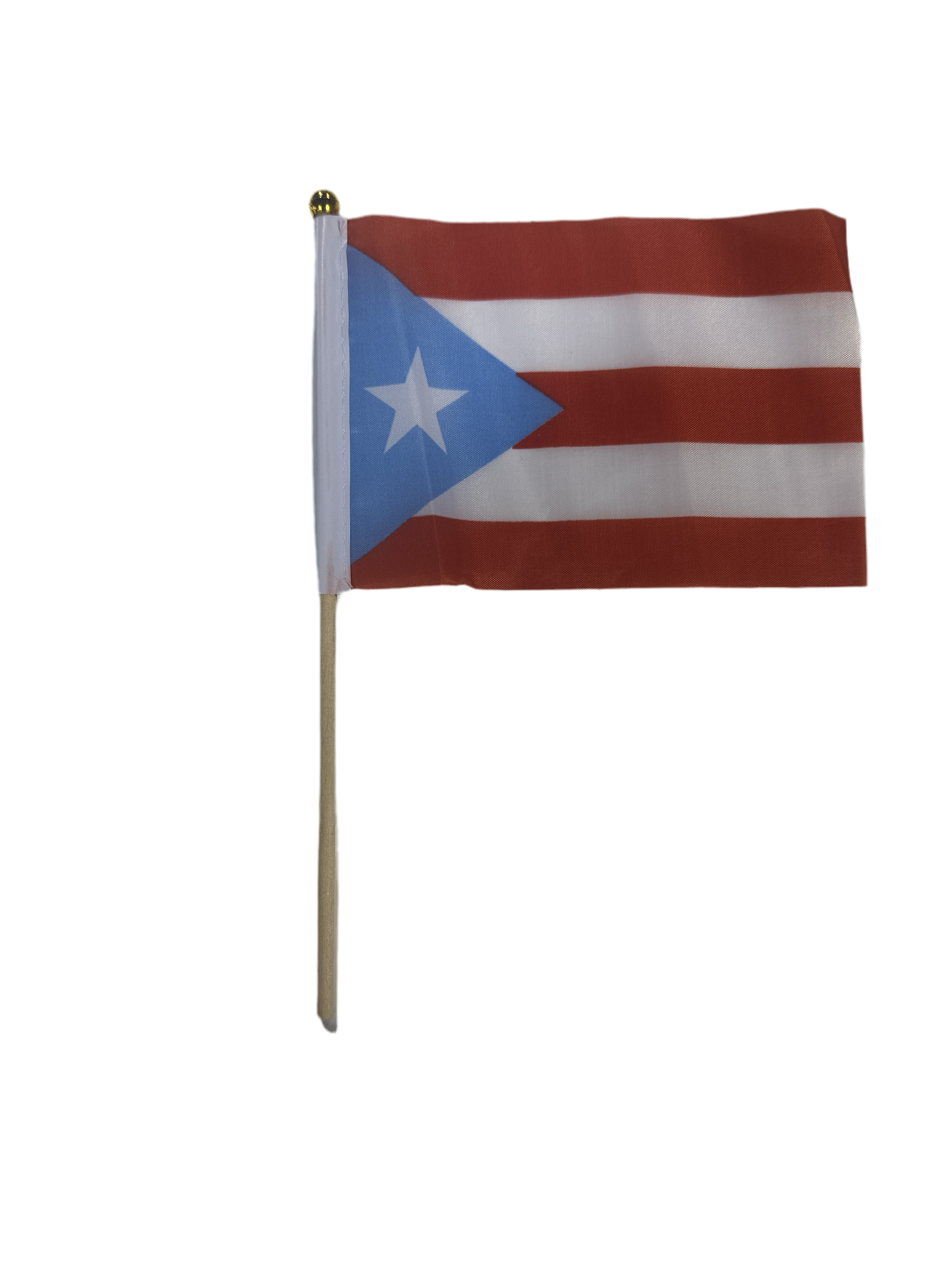 BANDERA DE PUERTO RICO 4” x 6” -AZUL CELESTE (CLARO)
