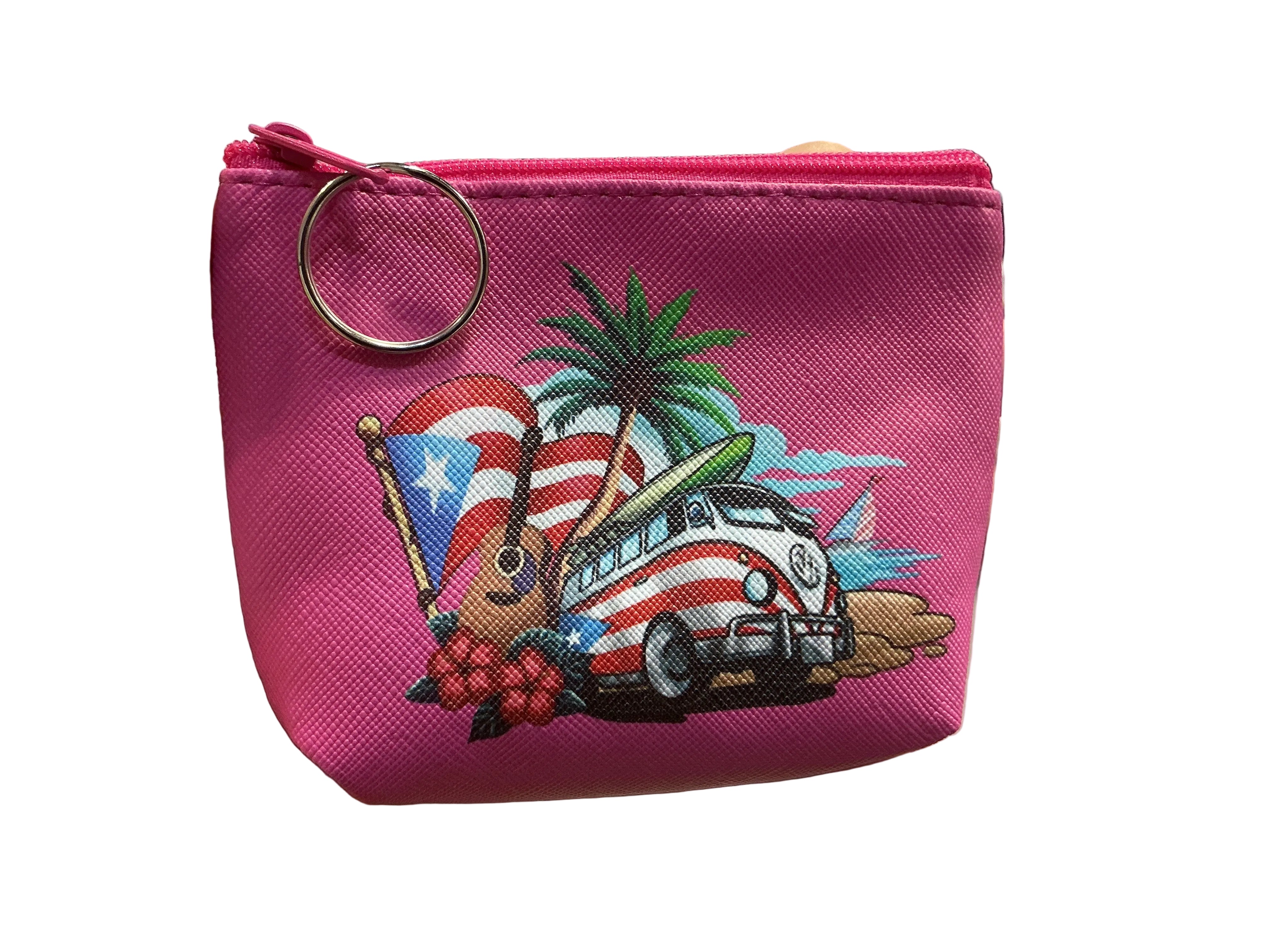 MONEDERO ROSADO RECTANGULAR VOLKWAGON PUERTO RICO / COIN WALLET