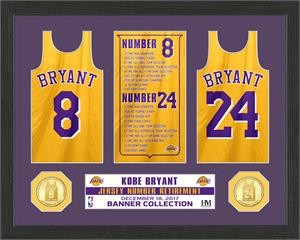 Cuadro de Kobe Bryant Jersey number retirement banner photo mint