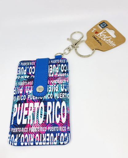 ID Wallet de Puerto Rico-Flores-azul