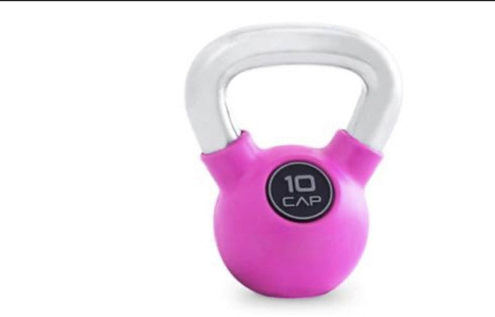 10 Lb. Pink rubber coated Kettlebell
