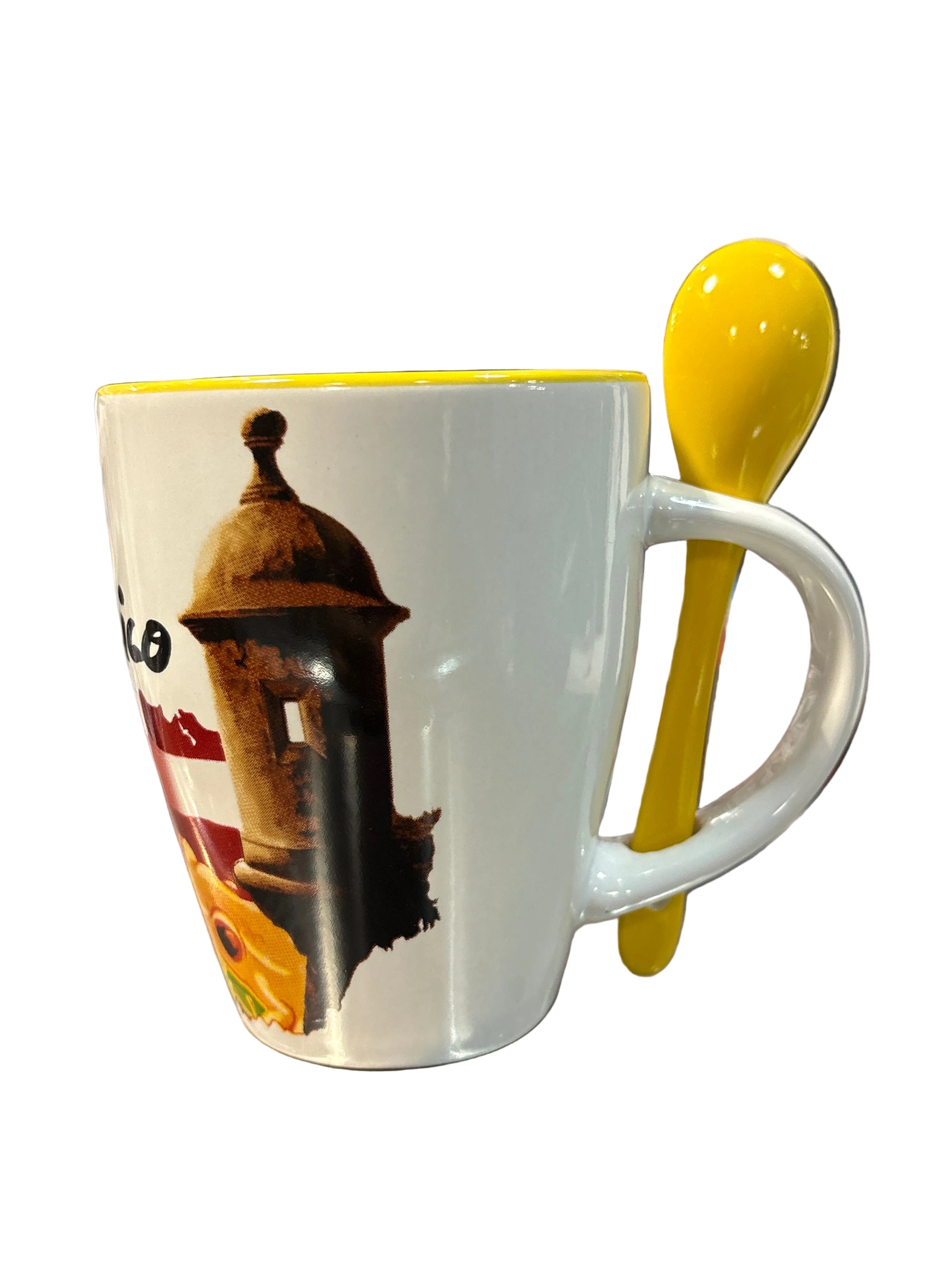 TAZA REG C/CUCHARA GARITA AMARILLA