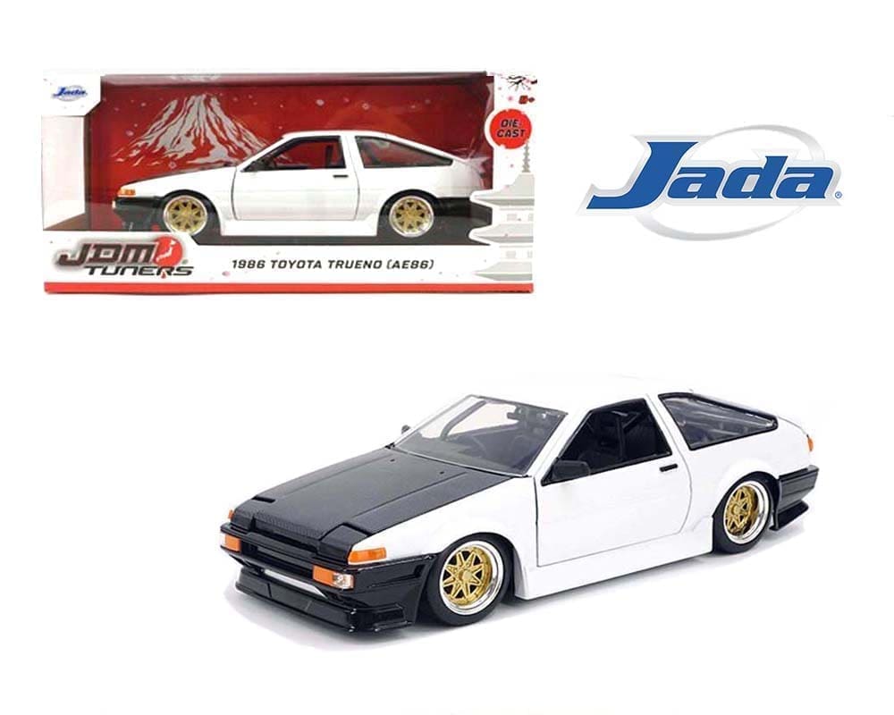 1/24 TOYOTA TRUENO AE86 - WHITE WITH BLACK HOOD - JDM TUNERS