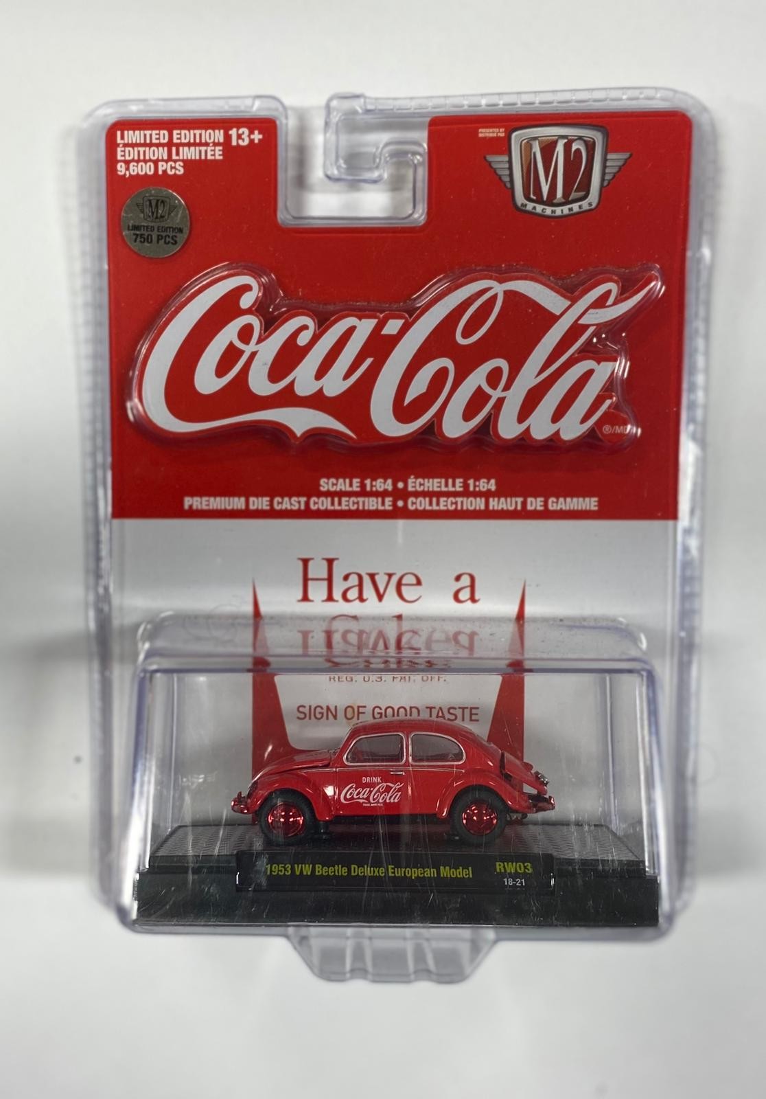 1:64 1953 Coca Cola VW Beetle Deluxe European Model "Chase Car Limited to 750pcs"