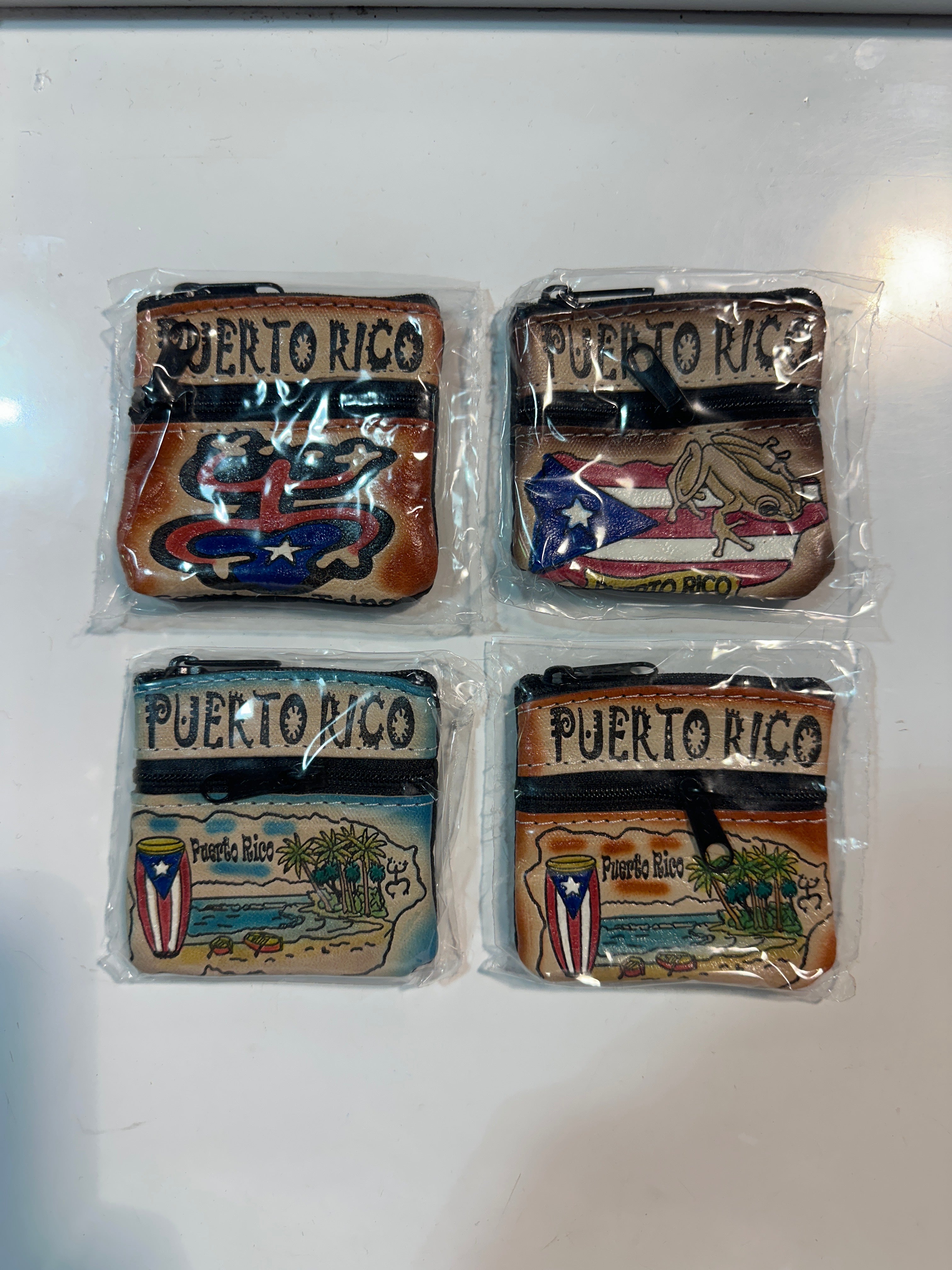 MONEDERO DE PUERTO RICO EN CUERO
