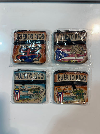 MONEDERO DE PUERTO RICO EN CUERO