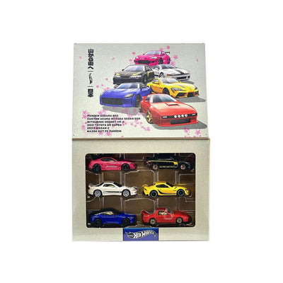 SET DE 6 PIEZAS CON TEMA CALLEJERO JAPONÉS HOTWHEELS A ESCALA 1/64