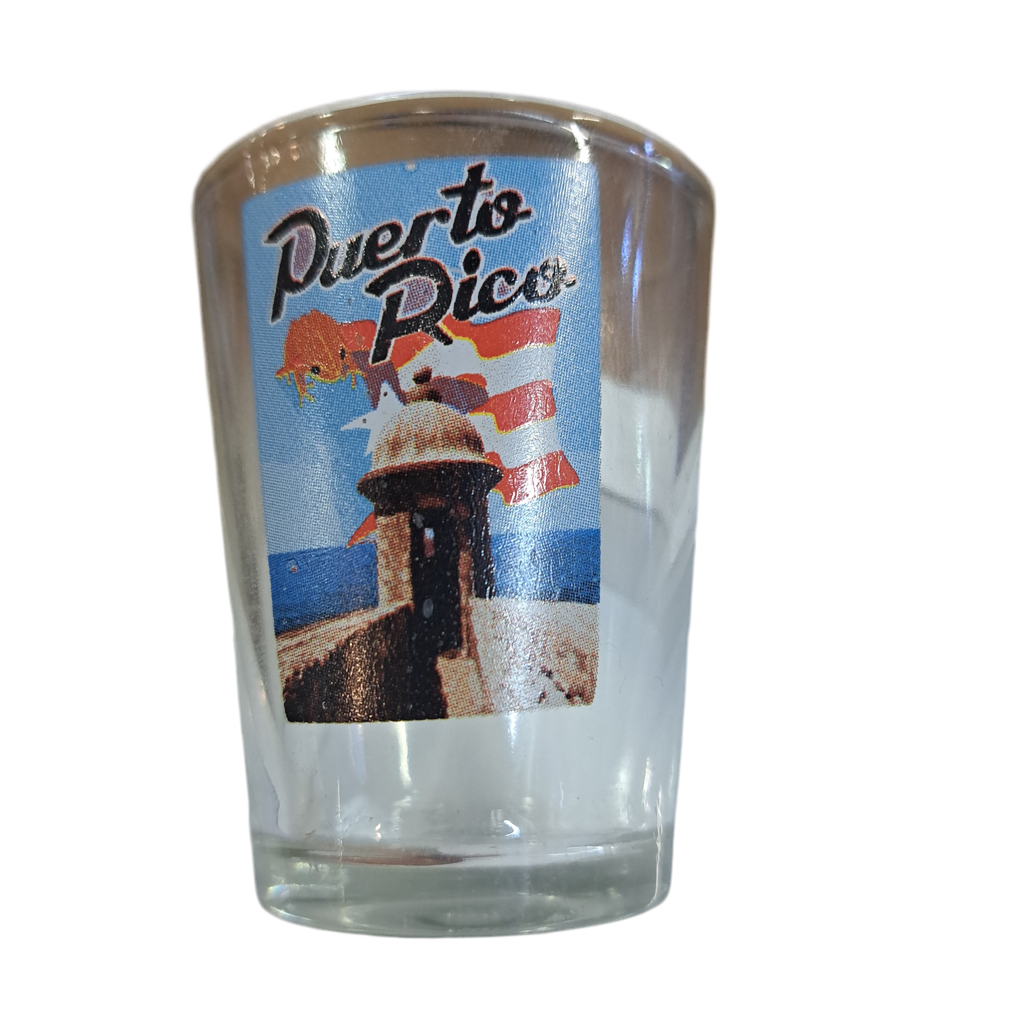 SHOT GLASS GARITA BANDERA & COQUI DE PUERTO RICO