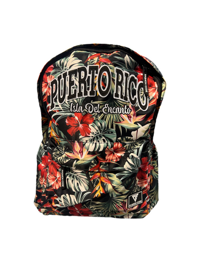 16” PUERTO RICO FLOWER DESIGN BACK PACK