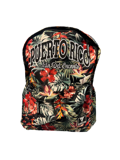 16” PUERTO RICO FLOWER DESIGN BACK PACK