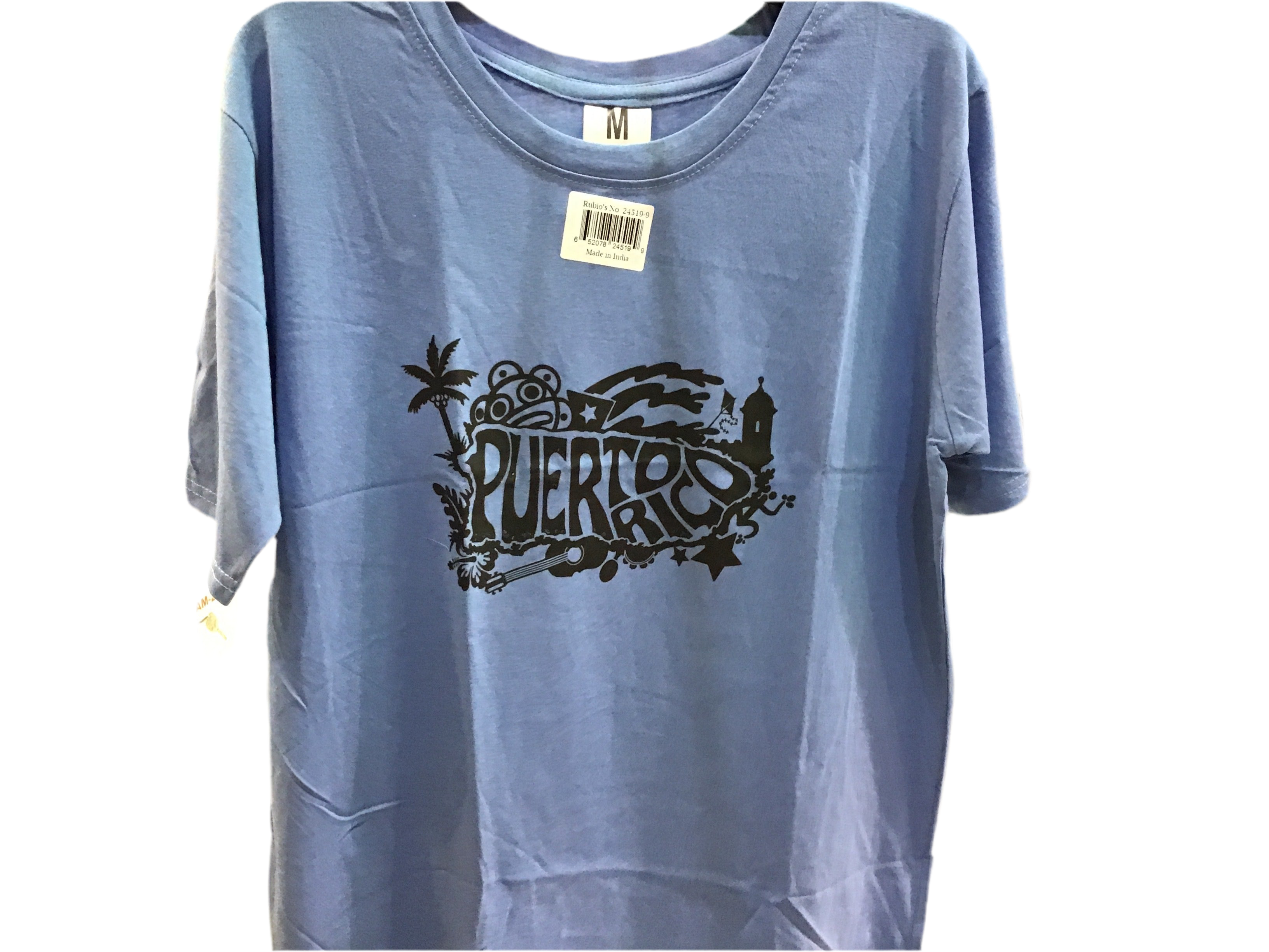 CAMISA AZUL DE PUERTO RICO- BLUE T-SHIRT OF PUERTO RICO