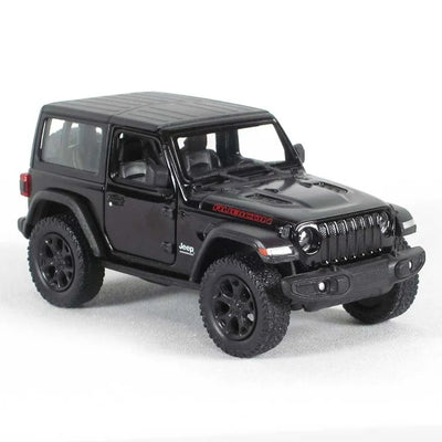 JEEP WRANGLER RUBICON 2018 CON TECHO ABIERTO Y TECHO RÍGIDO A ESCALA 1/32 - KINSMART