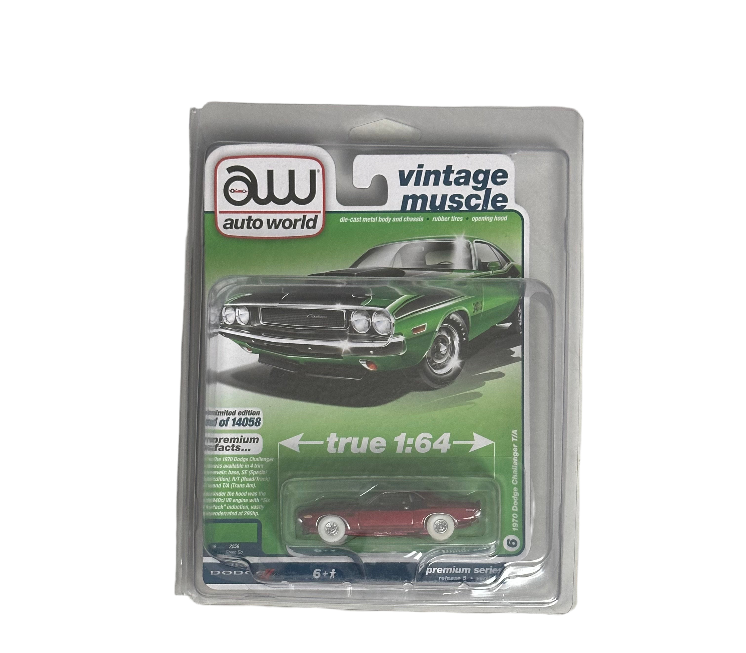1/64 1970 DODGE CHALLENGER T/A GO GREEN  - VINTAGE MUSCLE “CHASE”