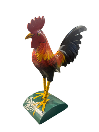 FIGURA DE GALLO EN MADERA - PUERTO RICO.