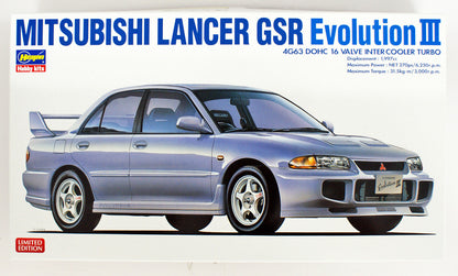 1/24 MITSUBISHI LANCER GSR EVOLUTION III PLASTIC MODEL KIT - HASEGAWA 20708