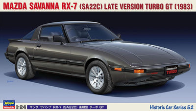 1/24 MAZDA 1983 SAVANNA RX-7 (SA22C)  LATE VERSION TURBO GT  PLASTC MODEL KIT HC-52