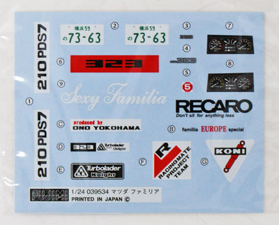 1/24 MAZDA FAMILIA XG / 323 PLASTIC MODEL KIT