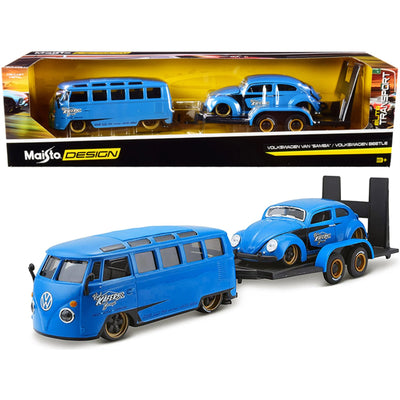1/24 VOLKSWAGEN FURGONETA “SAMBA” / VOLKSWAGEN BEETLE - TRANSPORTE ELITE