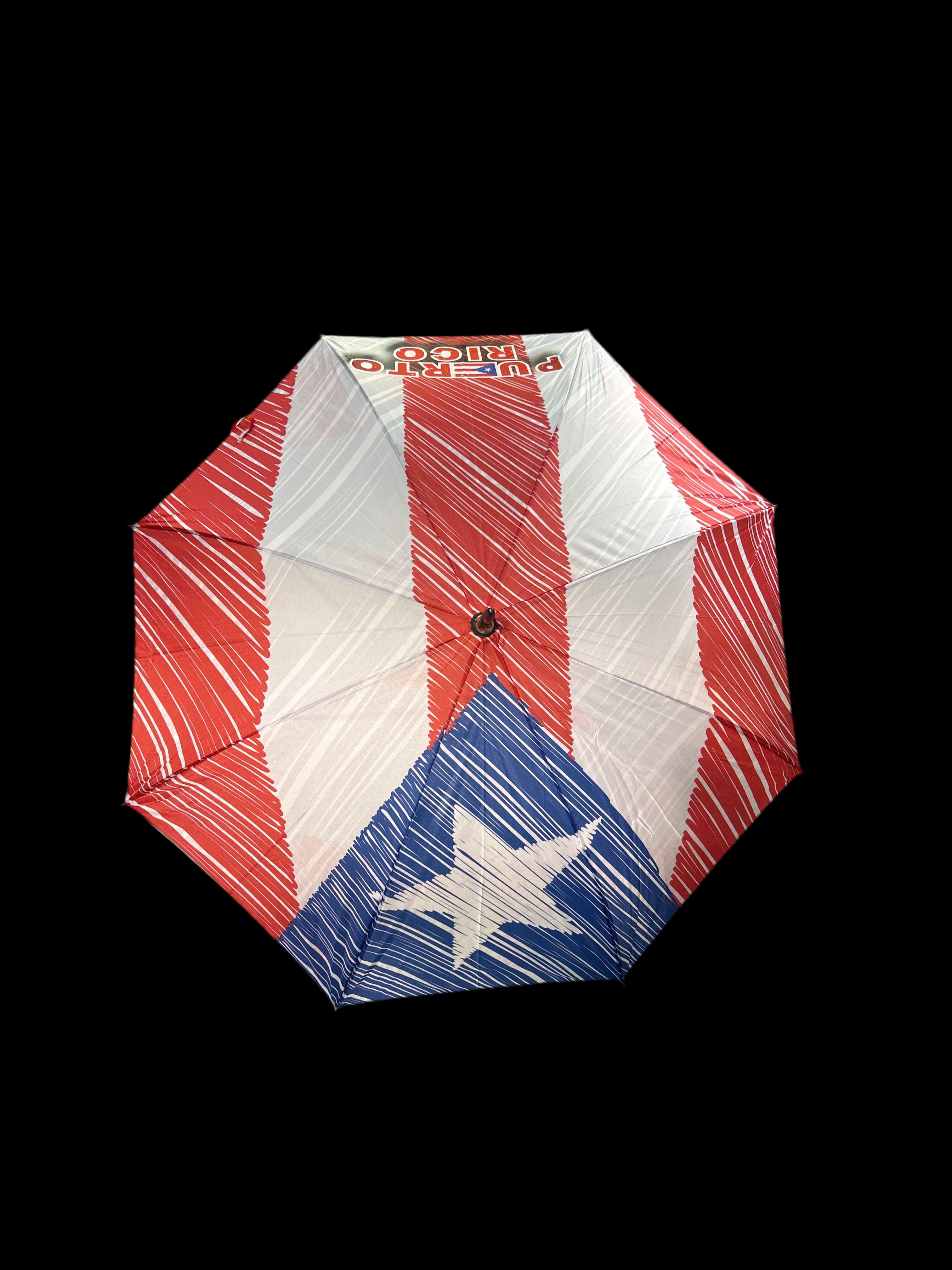 SOMBRILLA CON COLORES DE LA BANDERA DE PUERTO RICO UMBRELLA WITH THE COLORS OF PUERTO RICAN FLAG
