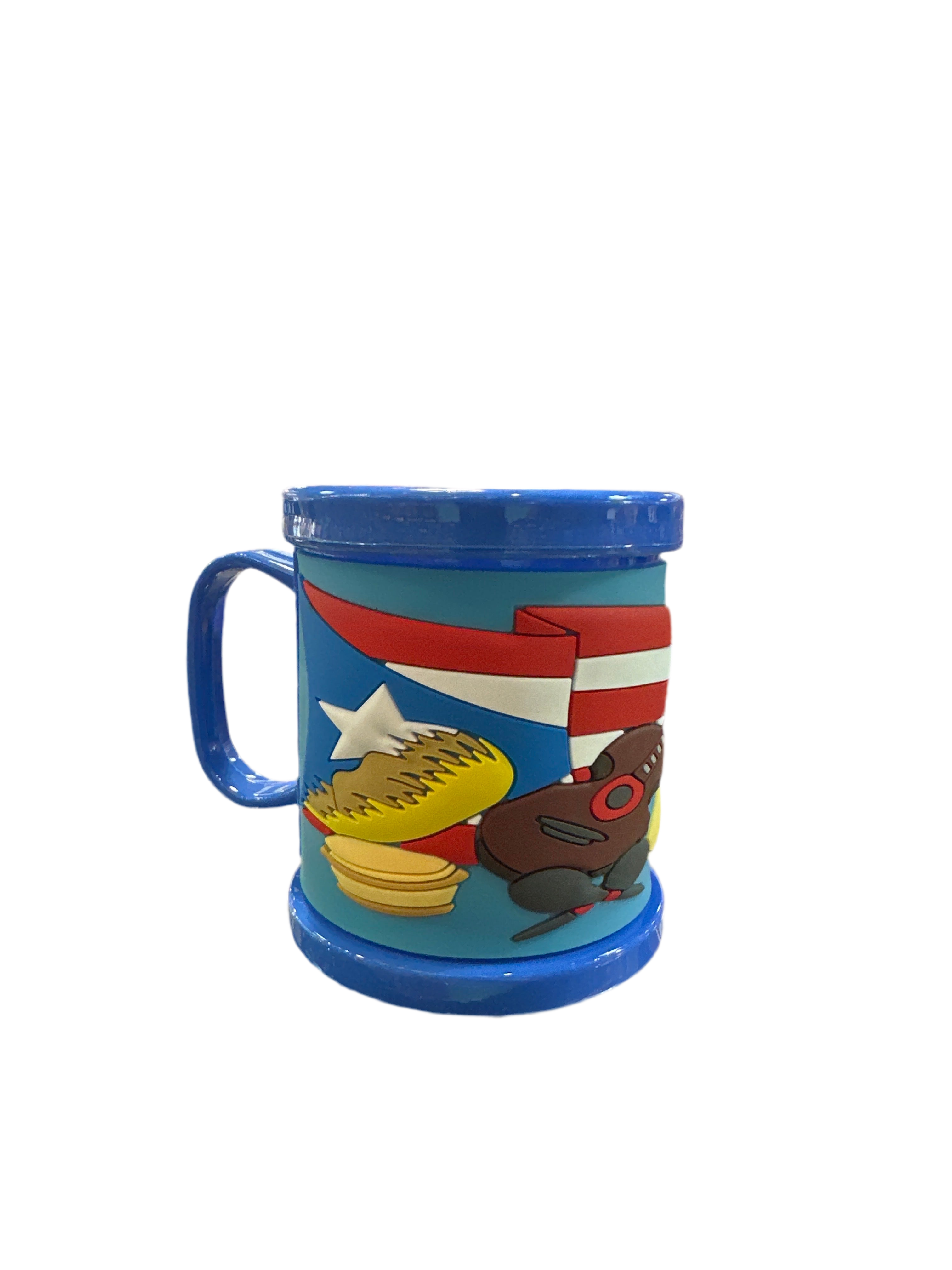 TAZA - PR DESIGN PLASTIC MUG W/ EMBOSSED  (RELIEVE)