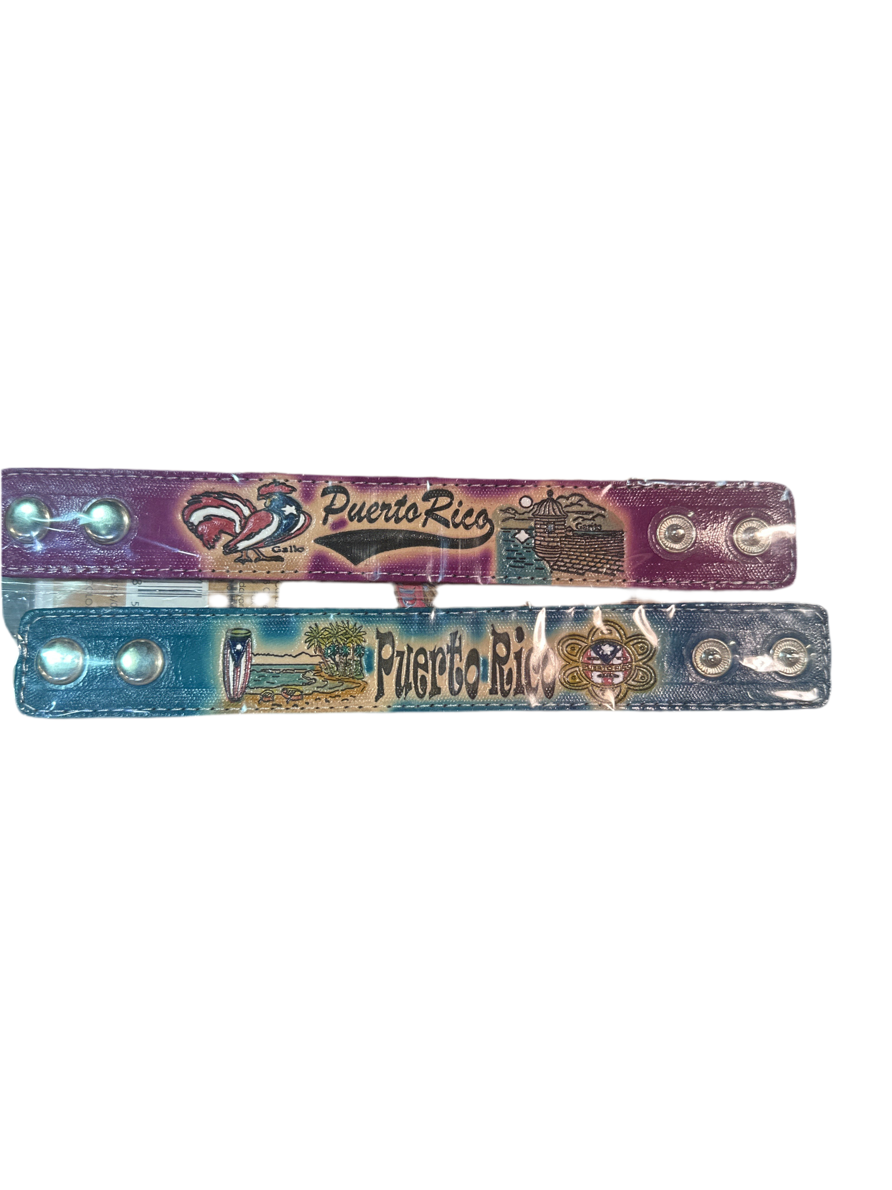 PULSERA DE PUERTO RICO EN CUERO (L).