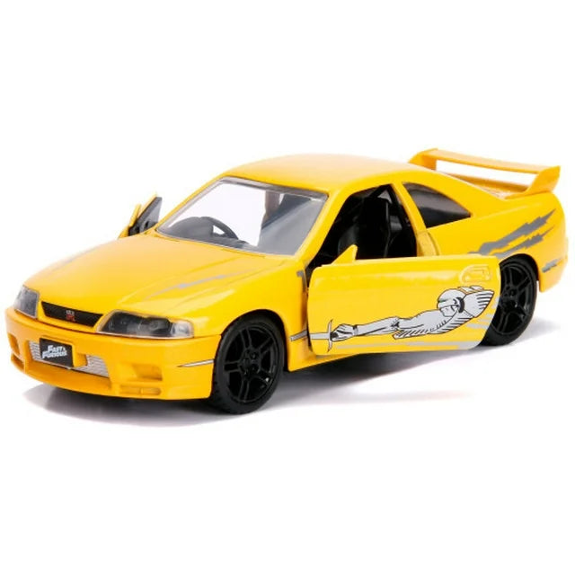 1/32 LEON'S NISSAN SKYLINE GT-R (BCNR33) YELLOW - FAST & FURIOUS