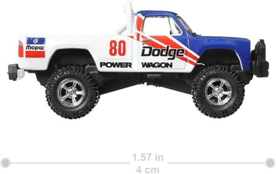 1/64 1980 DODGE MACHO POWER WAGON Y RETRO RIG - TRANSPORTE DE EQUIPO 