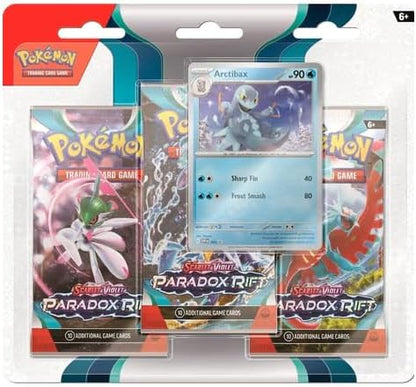 SCARLET & VIOLET PARADOX RIFT 3 PACK BLISTER FEATURING ARCTIBAX OR CETITAN