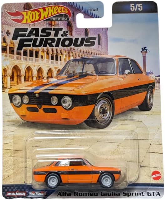 1/64 ALFA ROMEO GIULIA SPRINT GTA FAST & FURIOUS  HOT WHEELS PREMIUM 4/5