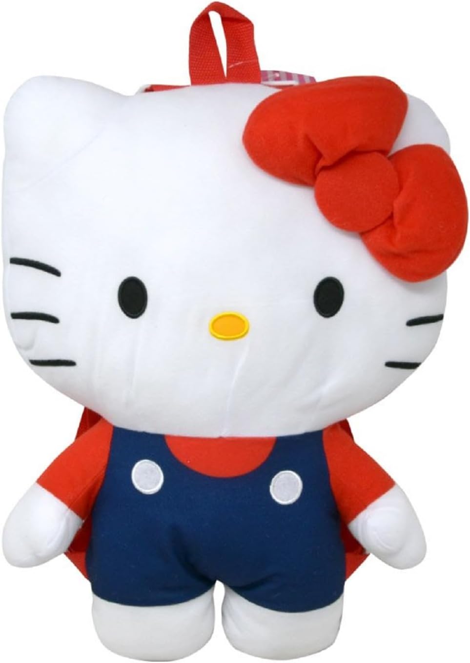 BACK PACK - 18" X 13" HELLO KITTY PLUSH BAG (MARINE BLUE JUMPER)