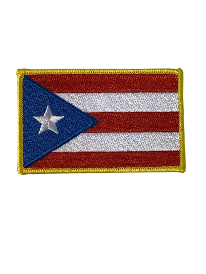 3.5" X 2.5" PUERTO RICO FLAG PATCH