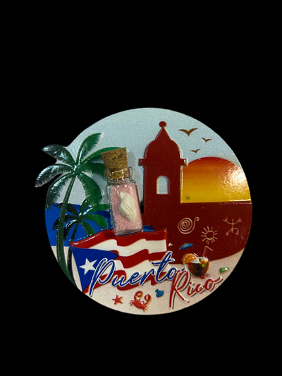 MAGNETO DE PUERTO RICO BOTELLA DE ARENA - PUERTO RICO MAGNET SAND BOTTLE
