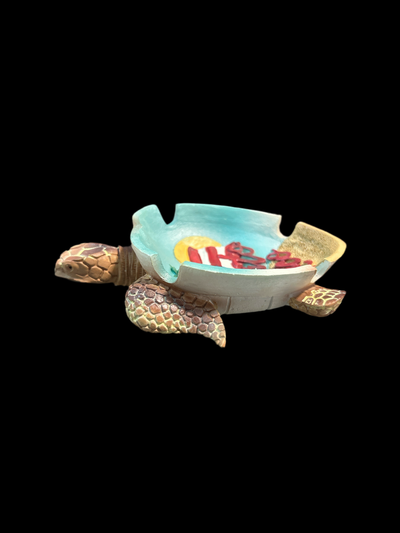 ASHTRAY PUERTO RICO TURTLE SUNSET GARITA- CENICERO TORTUGA GARITA
