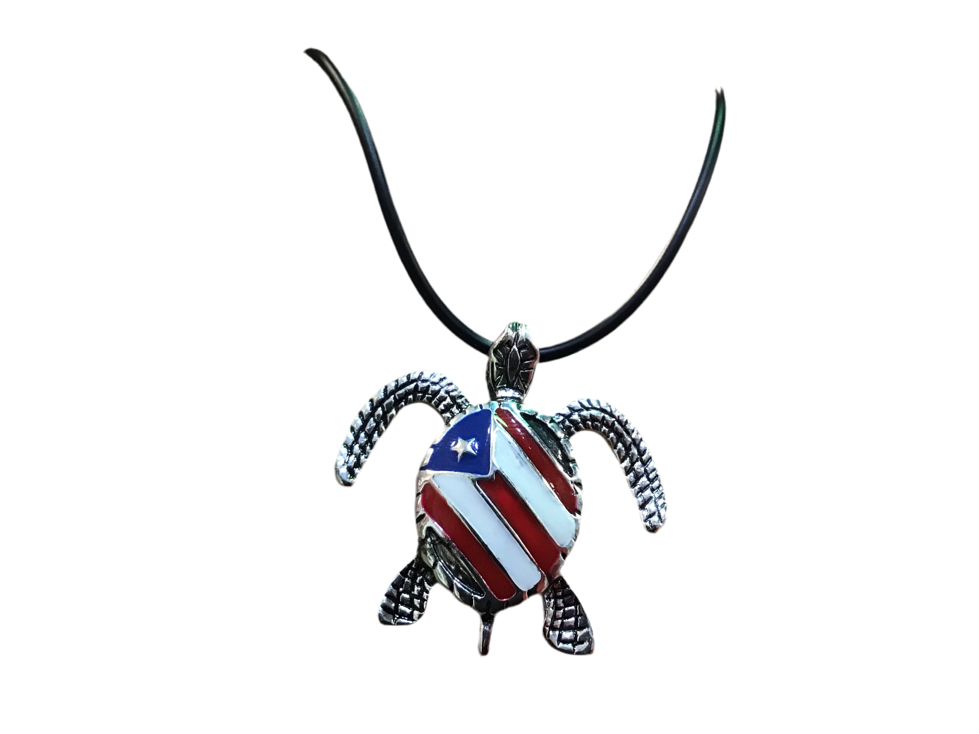 COLLAR F-1 PUERTO RICO TORTUGA BANDERA