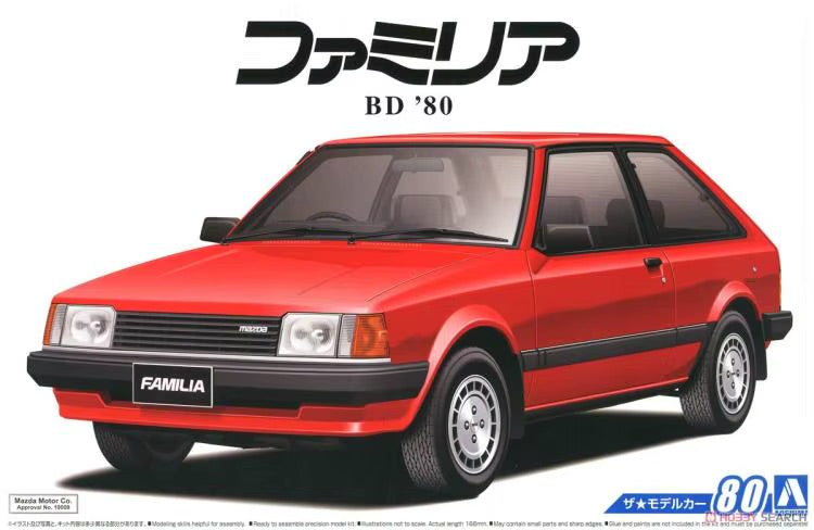 1/24 MAZDA FAMILIA BD’80 PLASTIC MODEL KIT - AOSHIMA 80