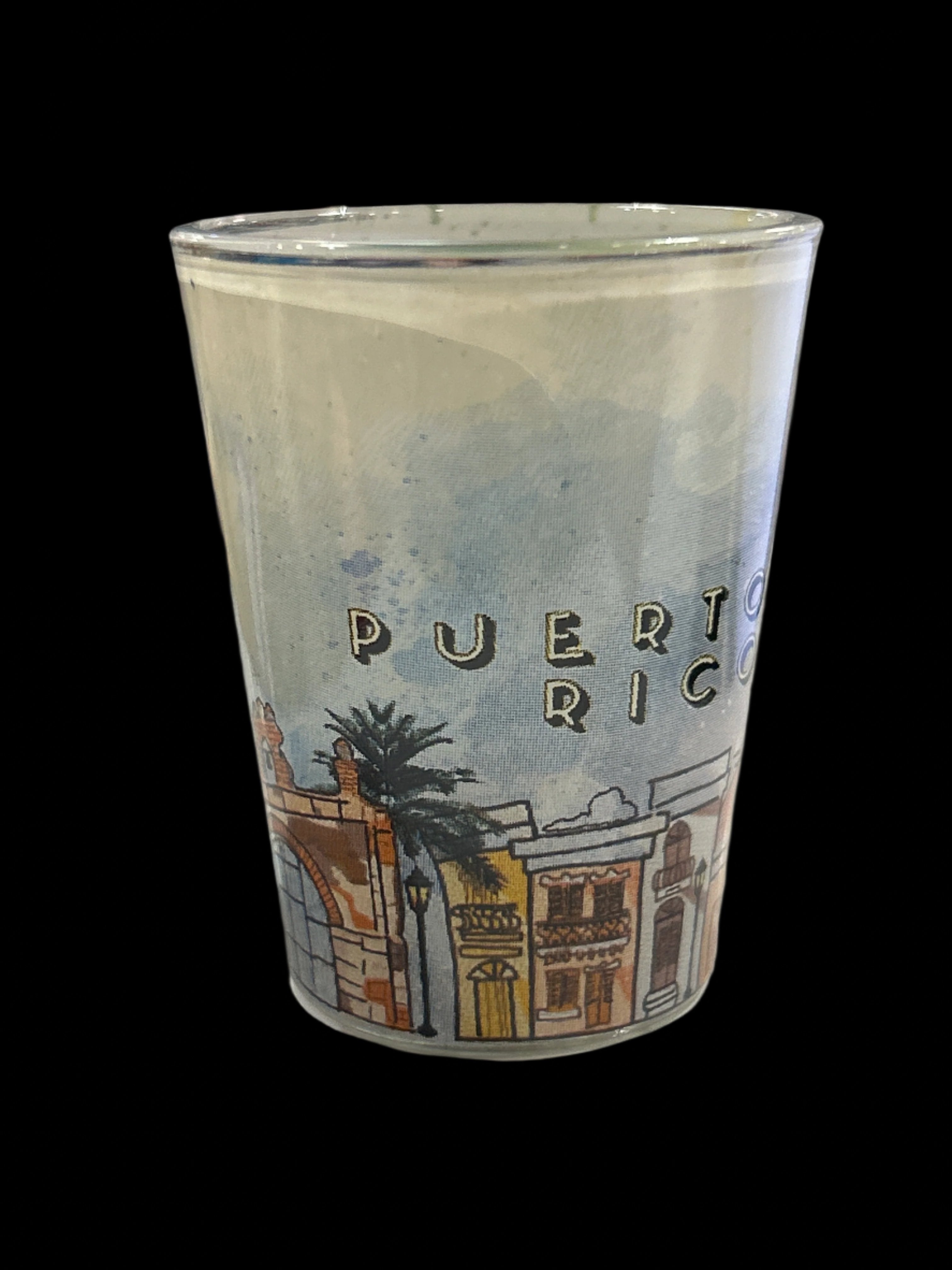 VASO DE CHUPITO DE 3" CON EDIFICIOS HISTÓRICOS DEL VIEJO SAN JUAN DE PUERTO RICO