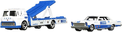 1/64 FORD GALAXIE 1965 Y FORD C-800 - TRANSPORTE DEL EQUIPO 