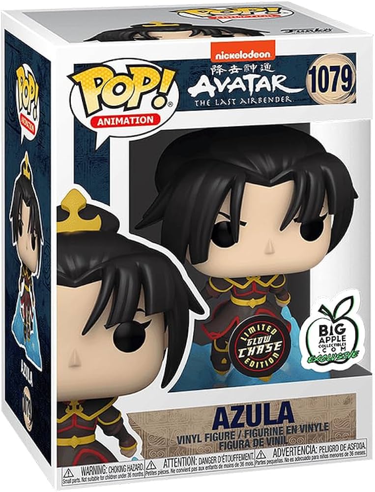 NICKELODEON AVATAR THE LAST AIRBENDER AZULA FUNKO POP #1079 LIITED EDITION GLOW CHASE BIG APPLE COLLECTIBLE