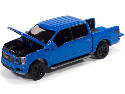 1/64 2020 FORD F-150 BLACK APPERANCE PACKAGE BLUE  - MUSCLE TRUCKS