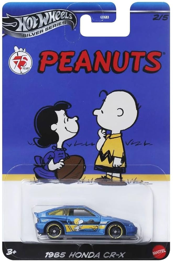 1/64 1985 HONDA CR-X "PEANUTS" MOVIE - HOTWHEELS
