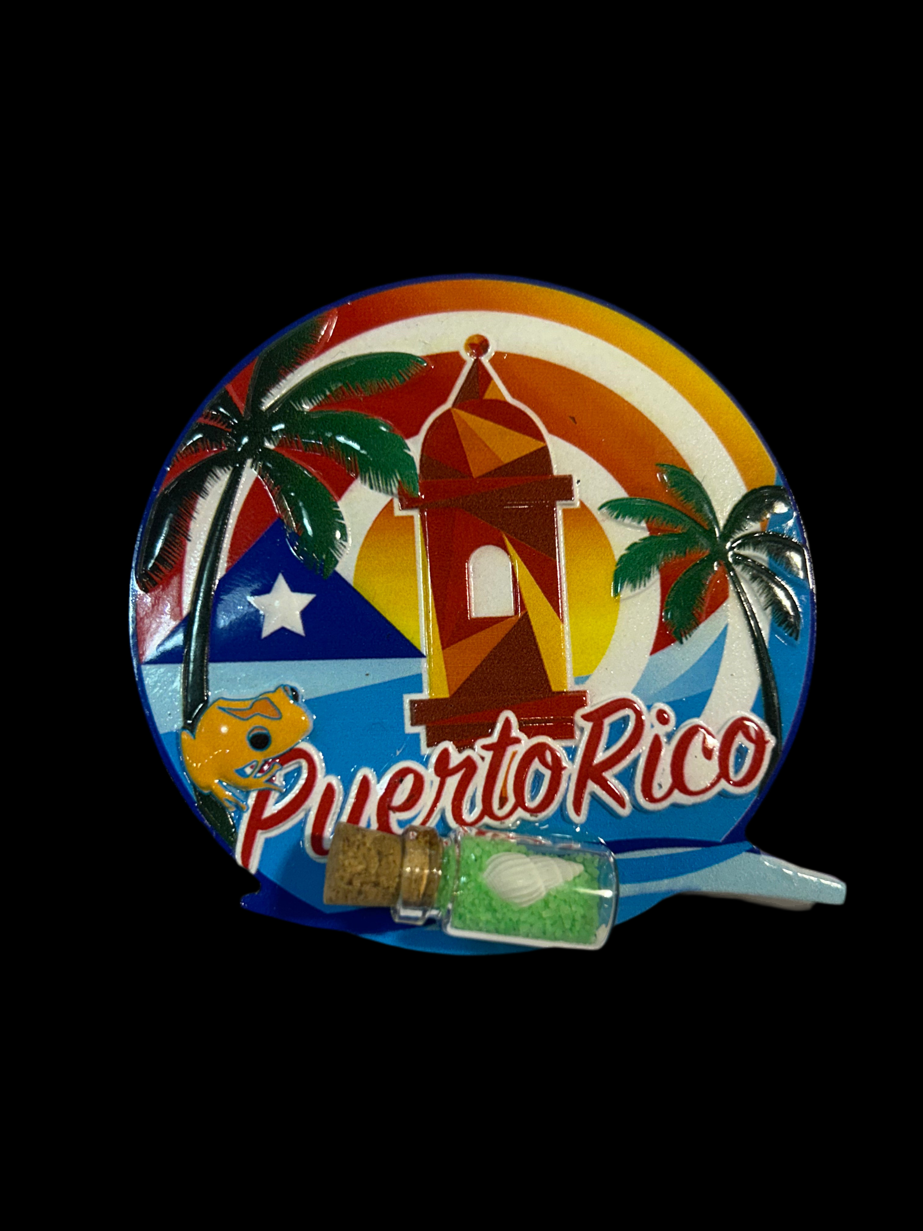 MAGNETO CON BOTELLA ARENA PUERTO RICO - PUERTO RICO MAGNET SAND BOTTLEg