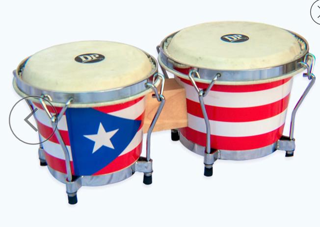 Bongo con bandera de Puerto Rico - Gra.