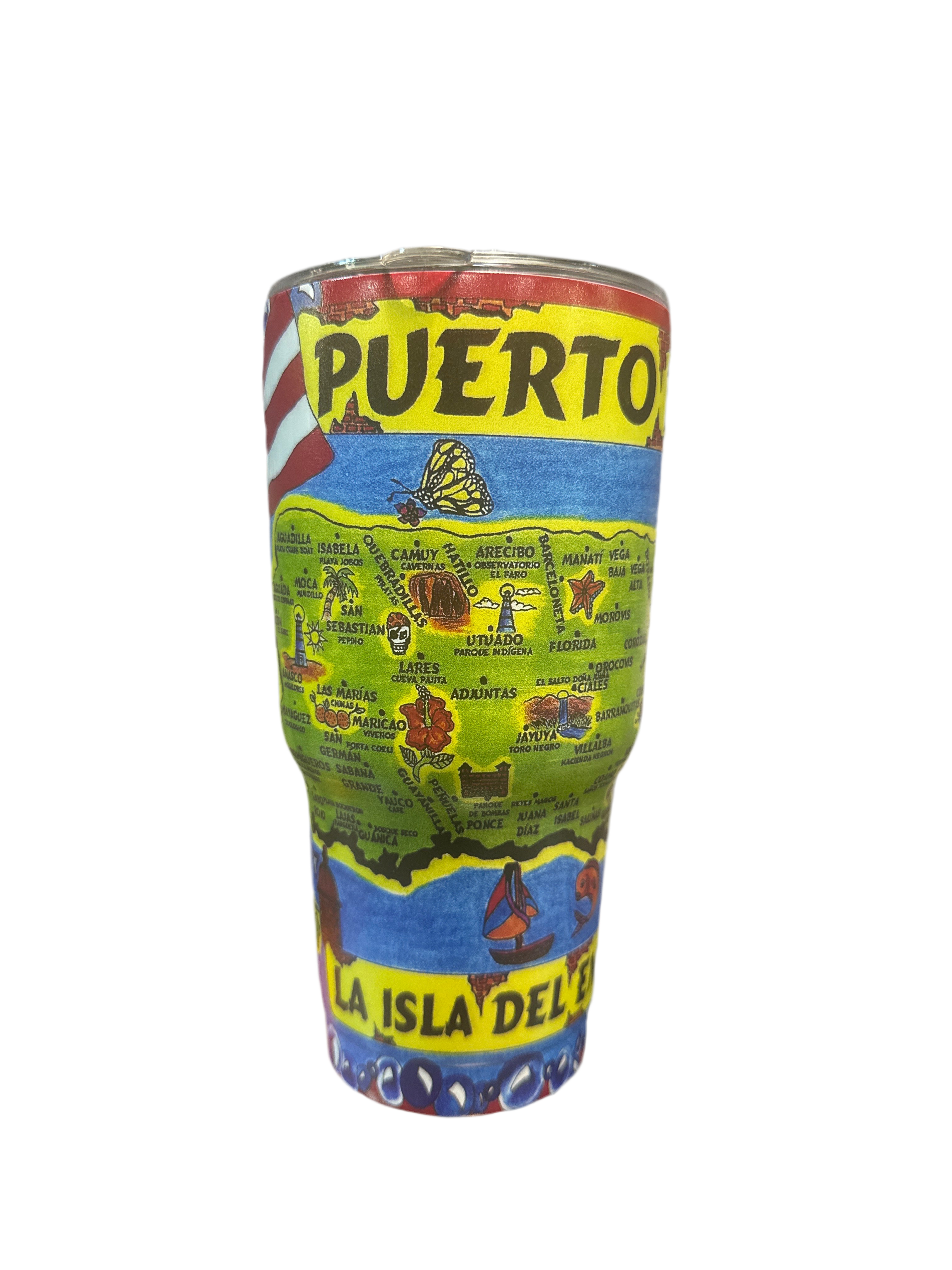 THERMAL MUG - PUERTO RICO MAP - VASO THERMAL CON MAPA DE PUERTO RICO