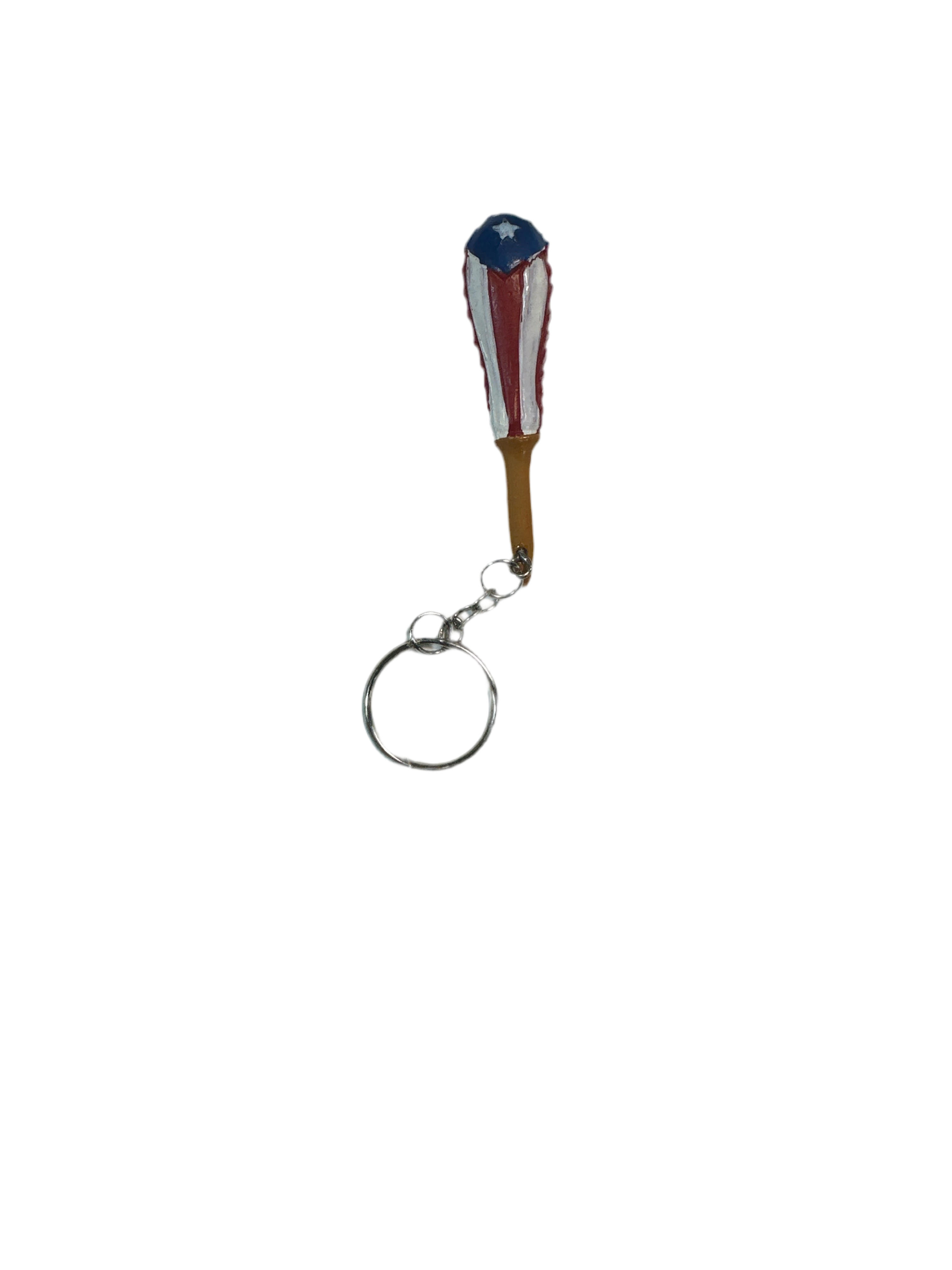 LLAVERO MARACA CON BANDERA DE PUERTO RICO