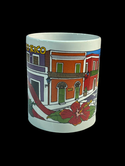 TAZA - COQUI Y AMAPOLA CON CALLES ANTIGUAS SAN JUAN
