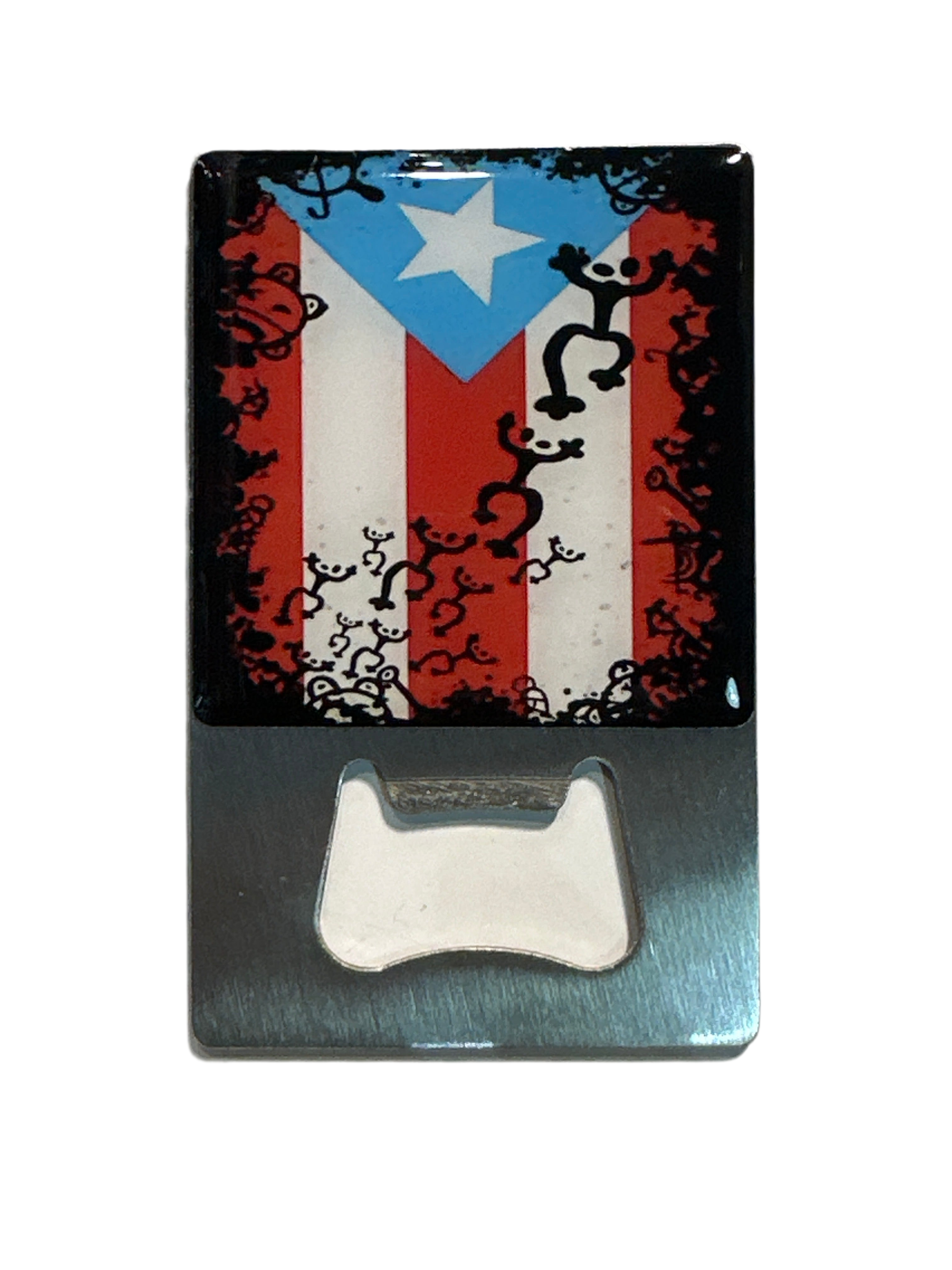 MAGNETO ABRE BOTELLA DE PUERTO RICO - PUERTO RICO BOTTLE OPENER MAGNET.