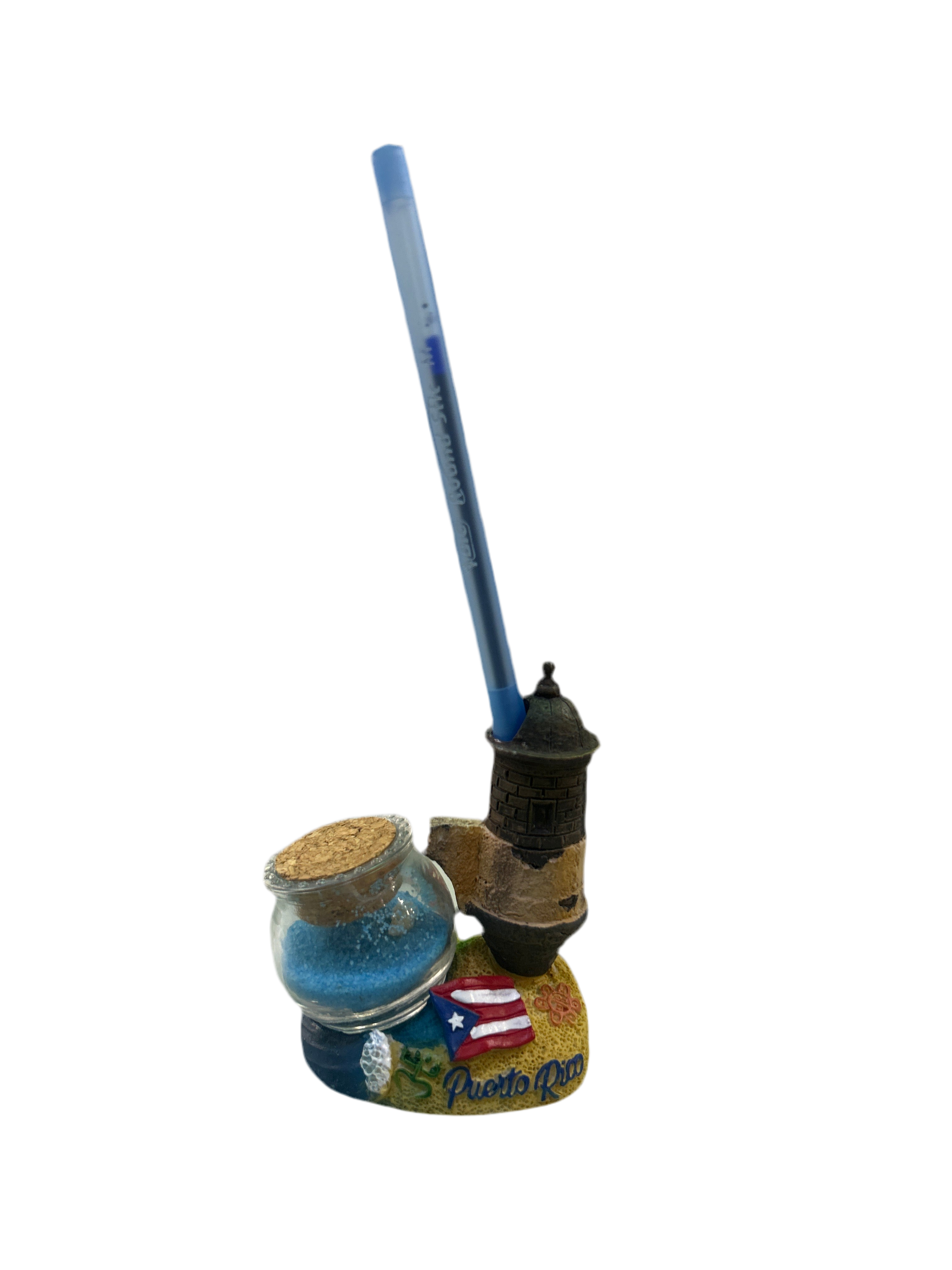 PEN HOLDER SAND GARITA - PUERTO RICO LAPICERO GARITA CON ARENA