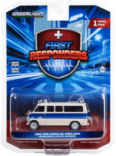 1/64 1969 FORD ECONOLINE AMBULANCIA - COMISIÓN DE SERVICIOS DEL HOSPITALES DE ONTARIO