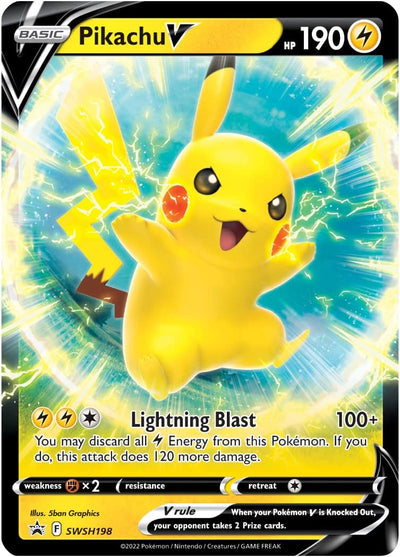 Pokémon TCG: Pikachu V Showcase Box (1 Foil Promo Card & 3 Booster Packs)