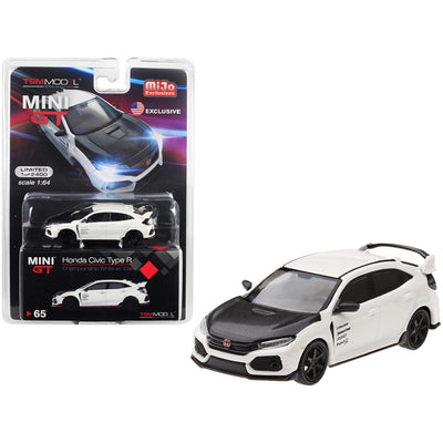 1/64 HONDA CIVIC TYPE R CHAMPIONSHIP BLANCO CON CARBONO - MINI GT